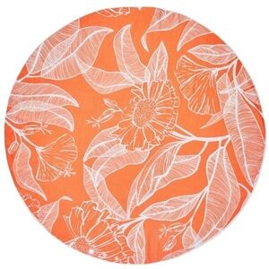Orange Floral SUMMER & ROSE
Outdoor Round Beach Towel